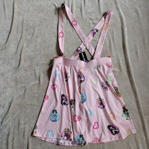 Sailor Moon Pink Symbols Suspender Skirt Size Small NWT